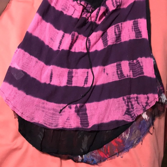 Cute! Free People sheer black/pink tunic tank XS - Picture 11 of 11